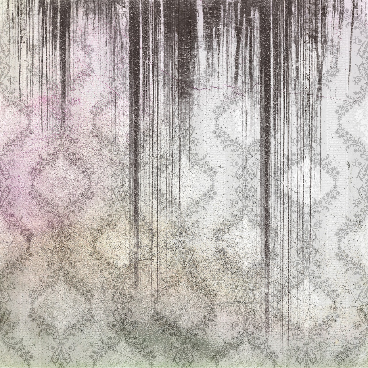 wallpaper, antique, damaged